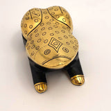 Gold and Black Frog-Shaped Lacquer Box