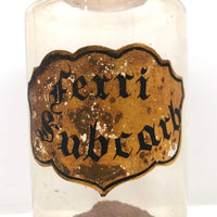 19th Century Hand-blown Large "Ferri Subcarb" Apothecary Jar