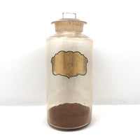 19th Century Hand-blown Large "Ferri Subcarb" Apothecary Jar