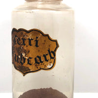 19th Century Hand-blown Large "Ferri Subcarb" Apothecary Jar