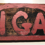 Old Hand-painted Wooden G.C + Son IGA Sign