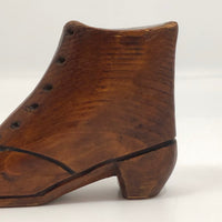 Carved Antique Wooden Boot