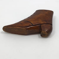 Carved Antique Wooden Boot