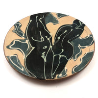 Hand-thrown Platter with Two Nudes