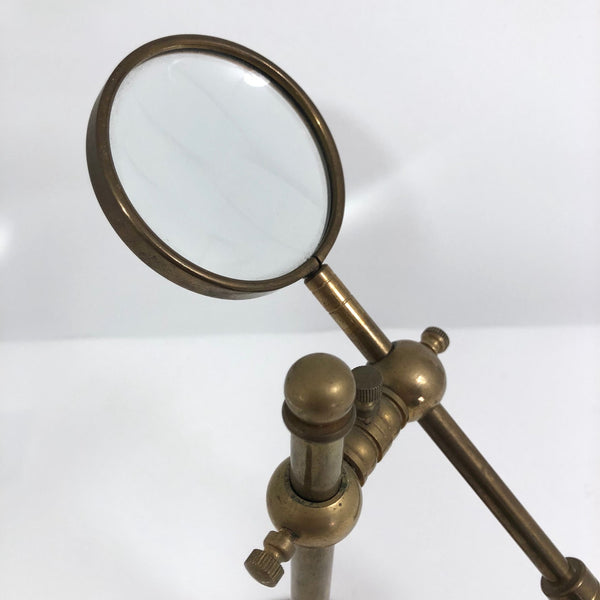 Scientific, Instrument, Magnifying Glass, Brass Trestle Stand