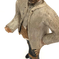 Carved and Painted and Battered Swashbuckler-looking Figure