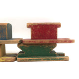 Sweet Old Painted Wooden Toy Train with Good Color