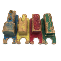 Sweet Old Painted Wooden Toy Train with Good Color