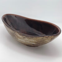 Mid-Century Japanese Large Boat-Shaped Ceramic Bowl