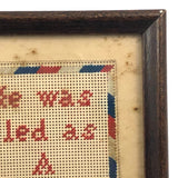 A Lamb to the Slaughter, Unusual Antique Punched Paper Embroidery