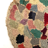 Colorful Old Hooked Round Mat