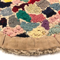 Colorful Old Hooked Round Mat