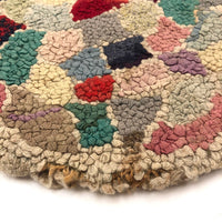 Colorful Old Hooked Round Mat