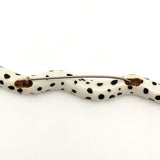 Black and White Memphis-Style Ceramic Squiggle Pin