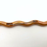 Peachy Orange Memphis Style Ceramic Squiggle Pin