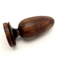 Checkerboard Parquetry Treen Egg Shaped Finial