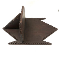 Angular Old Chip-Carved Folk Art Wall Shelf