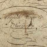 1789 Penmanship Notebook, Abijah Crane, Boston, MA.