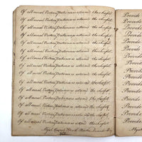 1789 Penmanship Notebook, Abijah Crane, Boston, MA.