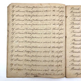 1789 Penmanship Notebook, Abijah Crane, Boston, MA.