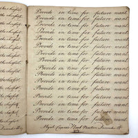 1789 Penmanship Notebook, Abijah Crane, Boston, MA.