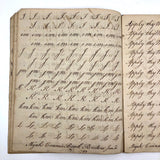 1789 Penmanship Notebook, Abijah Crane, Boston, MA.