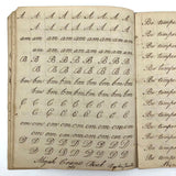 1789 Penmanship Notebook, Abijah Crane, Boston, MA.