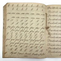 1789 Penmanship Notebook, Abijah Crane, Boston, MA.