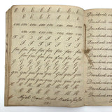 1789 Penmanship Notebook, Abijah Crane, Boston, MA.