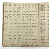 1789 Penmanship Notebook, Abijah Crane, Boston, MA.