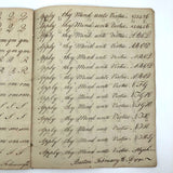 1789 Penmanship Notebook, Abijah Crane, Boston, MA.