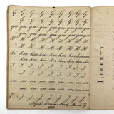 1789 Penmanship Notebook, Abijah Crane, Boston, MA.