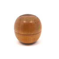 Fernald's Lovely Old Round Treen Coin Bank