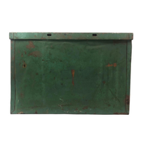 Large, Gorgeous Green Lidded Tin Box