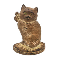 1920s Cast Iron Cat Doorstop in Original Paint