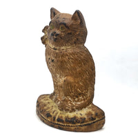 1920s Cast Iron Cat Doorstop in Original Paint