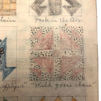 Anna Green's Wonderful 1930s Quilting Notebook with Hand-drawn Patterns