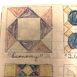 Anna Green's Wonderful 1930s Quilting Notebook with Hand-drawn Patterns