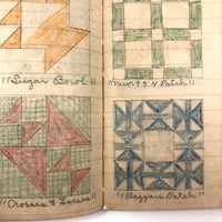 Anna Green's Wonderful 1930s Quilting Notebook with Hand-drawn Patterns