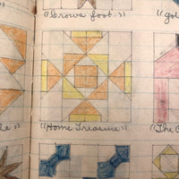 Anna Green's Wonderful 1930s Quilting Notebook with Hand-drawn Patterns