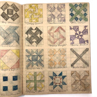 Anna Green's Wonderful 1930s Quilting Notebook with Hand-drawn Patterns