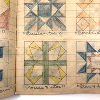 Anna Green's Wonderful 1930s Quilting Notebook with Hand-drawn Patterns