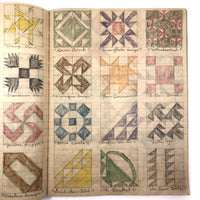 Anna Green's Wonderful 1930s Quilting Notebook with Hand-drawn Patterns