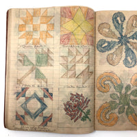 Anna Green's Wonderful 1930s Quilting Notebook with Hand-drawn Patterns