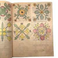 Anna Green's Wonderful 1930s Quilting Notebook with Hand-drawn Patterns