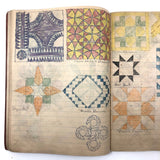 Anna Green's Wonderful 1930s Quilting Notebook with Hand-drawn Patterns