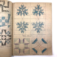 Anna Green's Wonderful 1930s Quilting Notebook with Hand-drawn Patterns