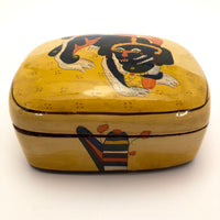 Lacquer Box with Fantastical Creature Handmade in Kashmir, India