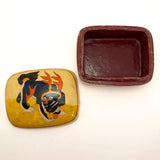 Lacquer Box with Fantastical Creature Handmade in Kashmir, India