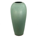 Stunning Tall Matte Green Glazed Arts and Crafts Pottery Vase